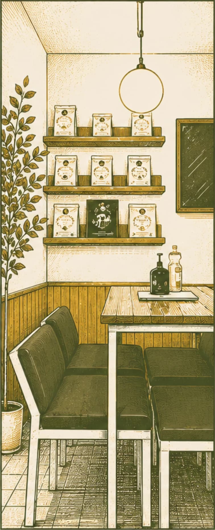 Waiter with a tray